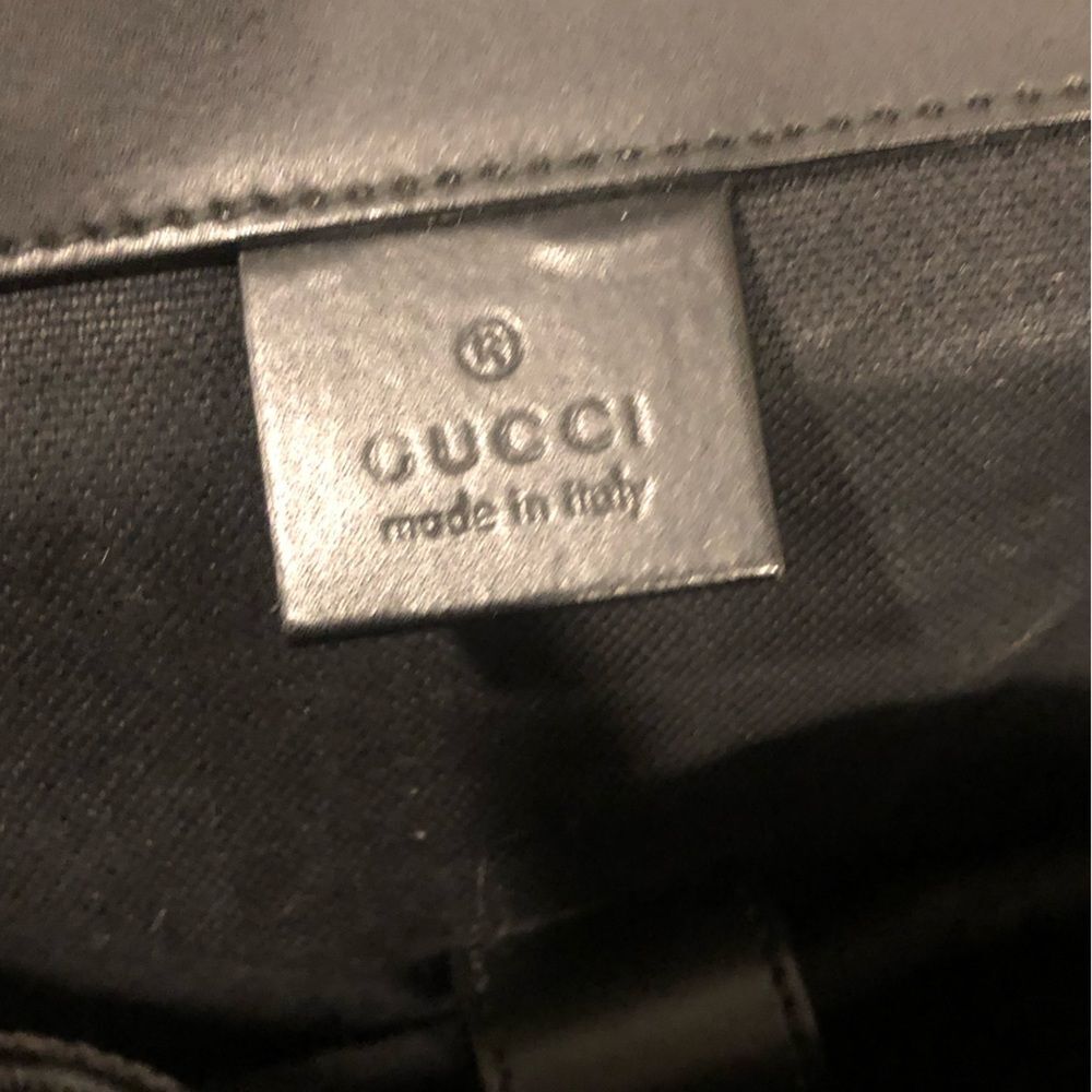 GUCCI Supreme Backpack Black Leather and Coated Canvas Size: Large AUTH COA - Picture 5 of 17